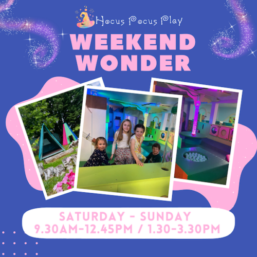 Weekend Wonder - Saturday and Sunday from 9:30am to 12:45pm and 1:30pm to 3:30pm
